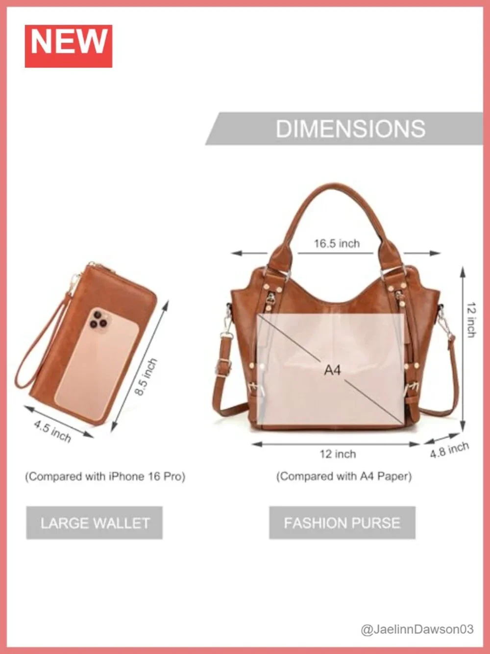 Large Hobo Purse with Wallet Set 2PCS Faux Leather Crossbody Shoulder Bag